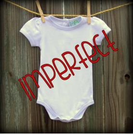IMPERFECT Blank Girl's Short Puff Sleeve Infant Bodysuit